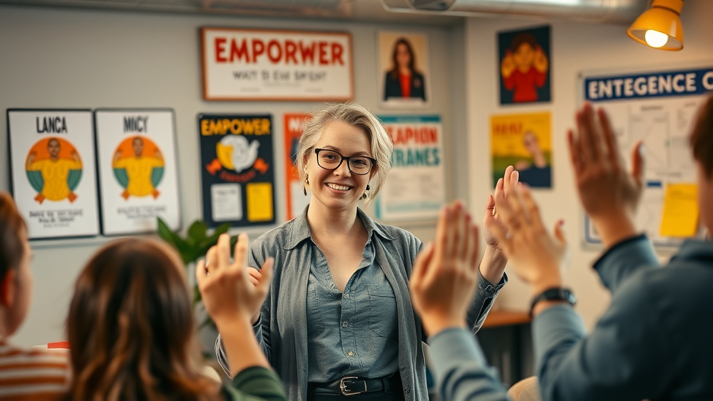 inspiring nonprofit leader developing leadership and talent management in nonprofits through team-building workshop