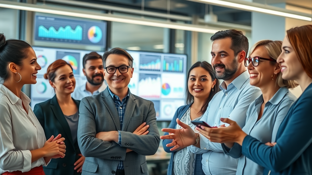 Nonprofit organization professionals reviewing dashboard KPIs for performance measurement nonprofits