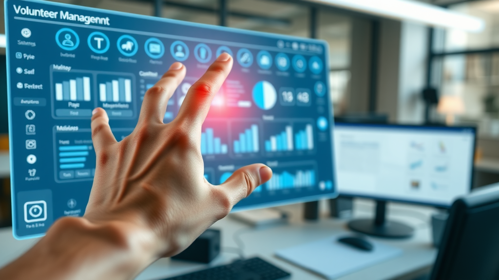 navigating the Bloomerang Volunteer management software dashboard