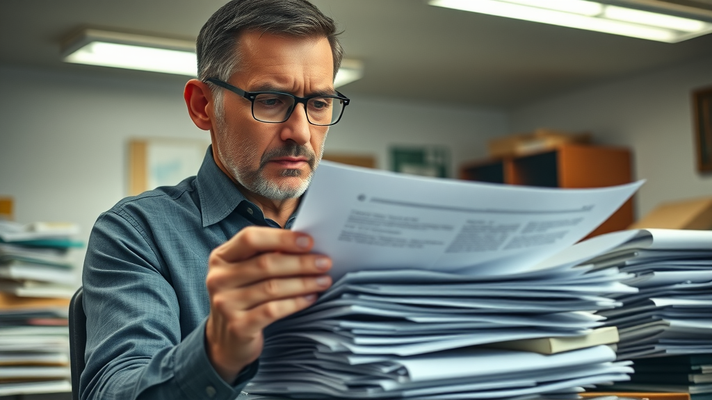 Nonprofit director worried about disorganized financial documents and planning errors