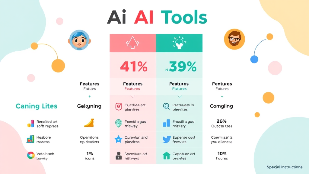 Infographic comparing AI tools for nonprofits with features, costs, pros, and cons for AI-powered nonprofits