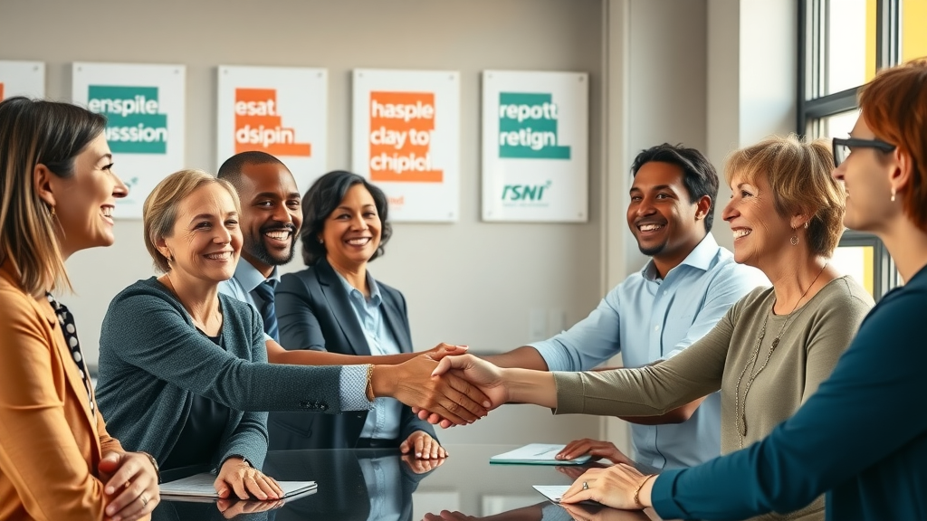 Effective nonprofit board development: Diverse nonprofit leaders collaborating in a modern conference room focused on mission and growth