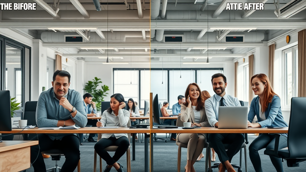 organizational culture change transformation before after toxic to positive